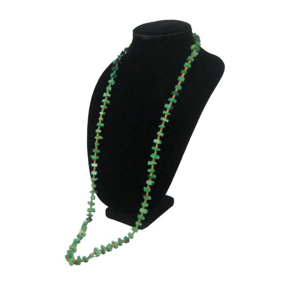 Plastic Chip Necklace Beaded 41 inch Vintage Strand Jewelry Statement Ombre - Picture 4 of 7